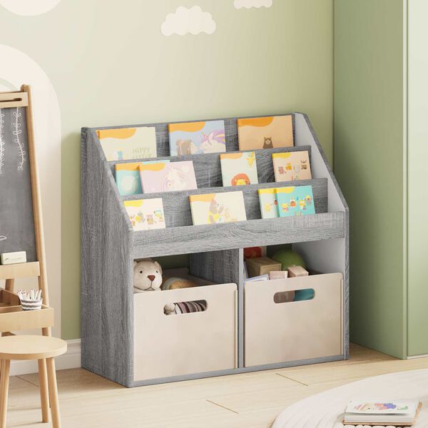 vidaXL Kinderregal Graues Sonoma 72,5 x 29,5 x 69 cm Holzwerkstoff