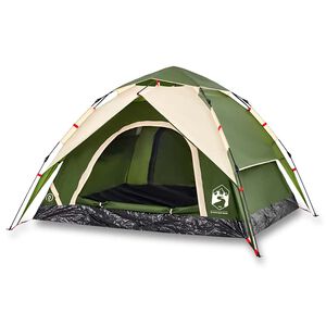vidaXL Kuppel-Campingzelt 3 Personen Gr&uuml;n Quick Release