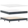 vidaXL Boxspringbett mit Matratze Dunkelgrau 180 x 200 cm Samt