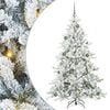 vidaXL K&uuml;nstlicher klappbarer Weihnachtsbaum Wei&szlig; 180 cm PVC und Stahl