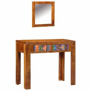 vidaXL Schminktisch Braun 90 x 45 x 75 cm Massivholz Akazie