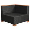 vidaXL 10-tlg. Garten-Lounge-Set mit Auflagen Poly Rattan Schwarz