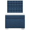 vidaXL Boxspringbett mit Matratze Blau 90x200 cm Stoff