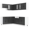 vidaXL 11-tlg. K&uuml;chenschrank-Set Lucca Schwarz Holzwerkstoff