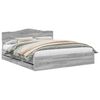 vidaXL Bettrahmen Graues Sonoma 200 x 200 cm Ingenieurs Holz