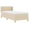 vidaXL Boxspringbett mit Matratze Creme 100 x 200 cm Stoff