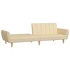 vidaXL Schlafsofa 2-Sitzer Creme Stoff