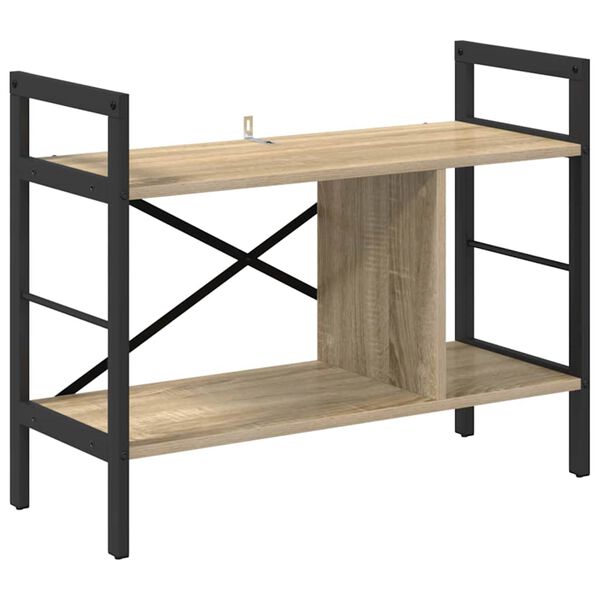 vidaXL B&uuml;cherregal Sonoma-Eiche 75 x 30 x 58,5 cm Holzwerkstoff