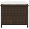 vidaXL 5-tlg. Garten-Essgruppe mit Kissen Braun Poly Rattan