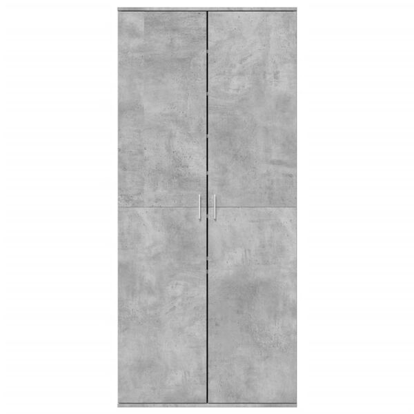 vidaXL Schuhschrank Betongrau 80x39x178 cm Holzwerkstoff