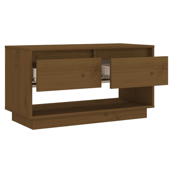 vidaXL TV-Schrank Honigbraun 74x34x40 cm Massivholz Kiefer