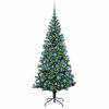vidaXL K&uuml;nstlicher vorbeleuchteter Weihnachtsbaum Gr&uuml;n 180 cm PVC