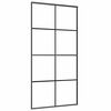 vidaXL Schiebet&uuml;r mit Beschlag Schwarz 102,5x205 cm ESG-Glas
