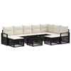 vidaXL Gartensofa-set 10 stk. Schwarz Poly-Rattan