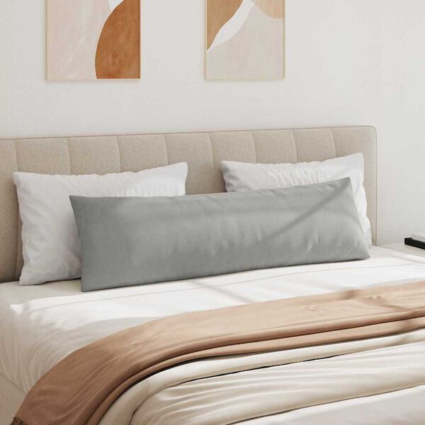 vidaXL Sofakissen 2 St&uuml;ck Hellgrau 145 x 40 cm Stoff