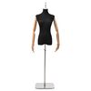 vidaXL Verstellbare Mannequin 165-213 cm mit Fu&szlig; Weiblich PP Schwarz