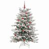 vidaXL Künstlicher klappbarer Weihnachtsbaum Weiß 150 cm PE und PVC