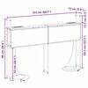 vidaXL Kopfteil mit Stauraum mit Ladestation Grau Sonoma Holzwerkstoff