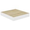 vidaXL Schweberegale 4 Stk. Eichen-Optik und Weiß 23x23,5x3,8 cm MDF