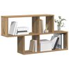 vidaXL Wandregal mit Regal Wandmontiert Braun Holzwerkstoff