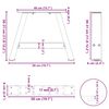 vidaXL Couchtischbeine A-Form 2 Stk. Wei&szlig; 50x(30-31) cm Stahl