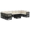 vidaXL Gartensofa-set 11 stk. Schwarz Poly-Rattan