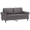 vidaXL 2-Sitzer-Sofa Grau 140 cm Kunstleder