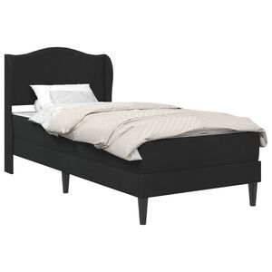 vidaXL Bettrahmen mit Kopfteil Schwarz 90 x 200 cm Samt