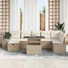 vidaXL Garten-Sofa-Set 8 pcs Beige Poly-Rattan