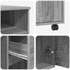 vidaXL Tisch mit Rollen mit Regal Grau 91 x 50 x 77 cm Holzwerkstoff