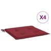 vidaXL Gartenstuhl-Kissen 4 Stk. Weinrot 50x50x4 cm Oxford-Gewebe