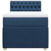 vidaXL Boxspringbett mit Matratze Blau 90x200 cm Stoff