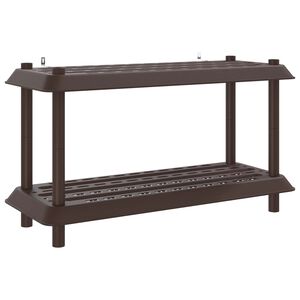 vidaXL Regaleinheit 2 Ebenen 100 x 40 x 55,5 cm PP Braun