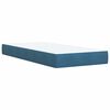 vidaXL Boxspringbett mit Matratze Dunkelblau 80x200 cm Samt