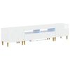 vidaXL 3-teiliges LED TV Regal DELFT Hochglanz Wei&szlig; Holzwerkstoff