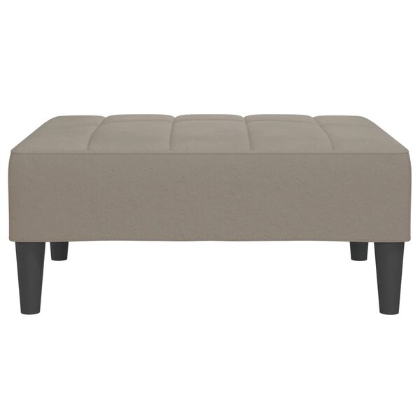 vidaXL Fu&szlig;hocker Hellgrau 78x56x32 cm Samt