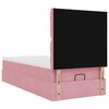vidaXL Ottoman-Bett mit Matratzen & LEDs Rosa 100x200 cm Samt