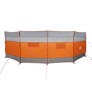 vidaXL Camping-Windschutz Grau und Orange 510x153 cm Wasserdicht