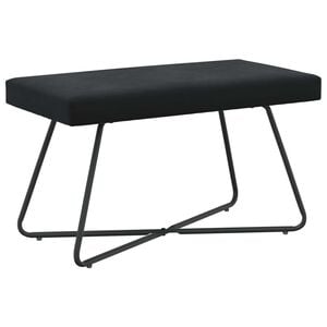 vidaXL Bank Schwarz 80 x 40 x 45 cm Samt