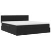 vidaXL Bett mit Stauraum und LED mit LED Schwarz 180 x 200 cm Samt