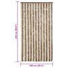 vidaXL Fliegenvorhang Dunkelbraun und Beige 100x220 cm Chenille