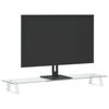 vidaXL Monitorständer Weiß 80x20x8 cm Hartglas und Metall
