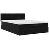 vidaXL Ottoman-Bett mit Matratze & LEDs Schwarz 140x190 cm Samt