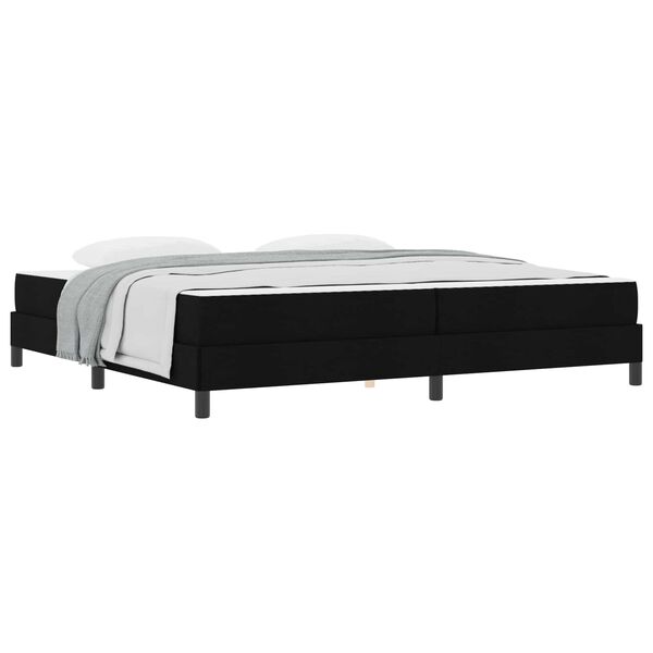 vidaXL Boxspringbett mit Matratze Schwarz 200 x 200 cm Stoff