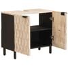 vidaXL Waschbeckenschrank Wei&szlig; 62 x 33 x 58 cm Massivholz Mango