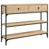 vidaXL Konsolentisch Sonoma-Eiche 100x25x75 cm Holzwerkstoff