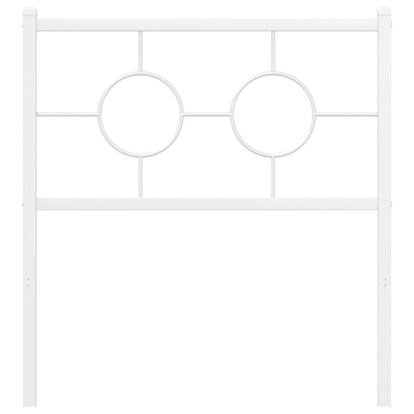 vidaXL Kopfteil Metall Wei&szlig; 80 cm