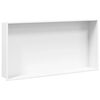 vidaXL Duschnische Mattwei&szlig; 62x32x9 cm Edelstahl