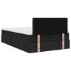 vidaXL Ottoman-Bett mit Matratze & LEDs Schwarz 120x200 cm Stoff
