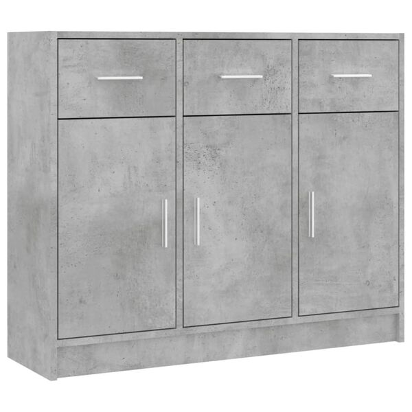 vidaXL Sideboard Betongrau 91x28x75 cm Holzwerkstoff